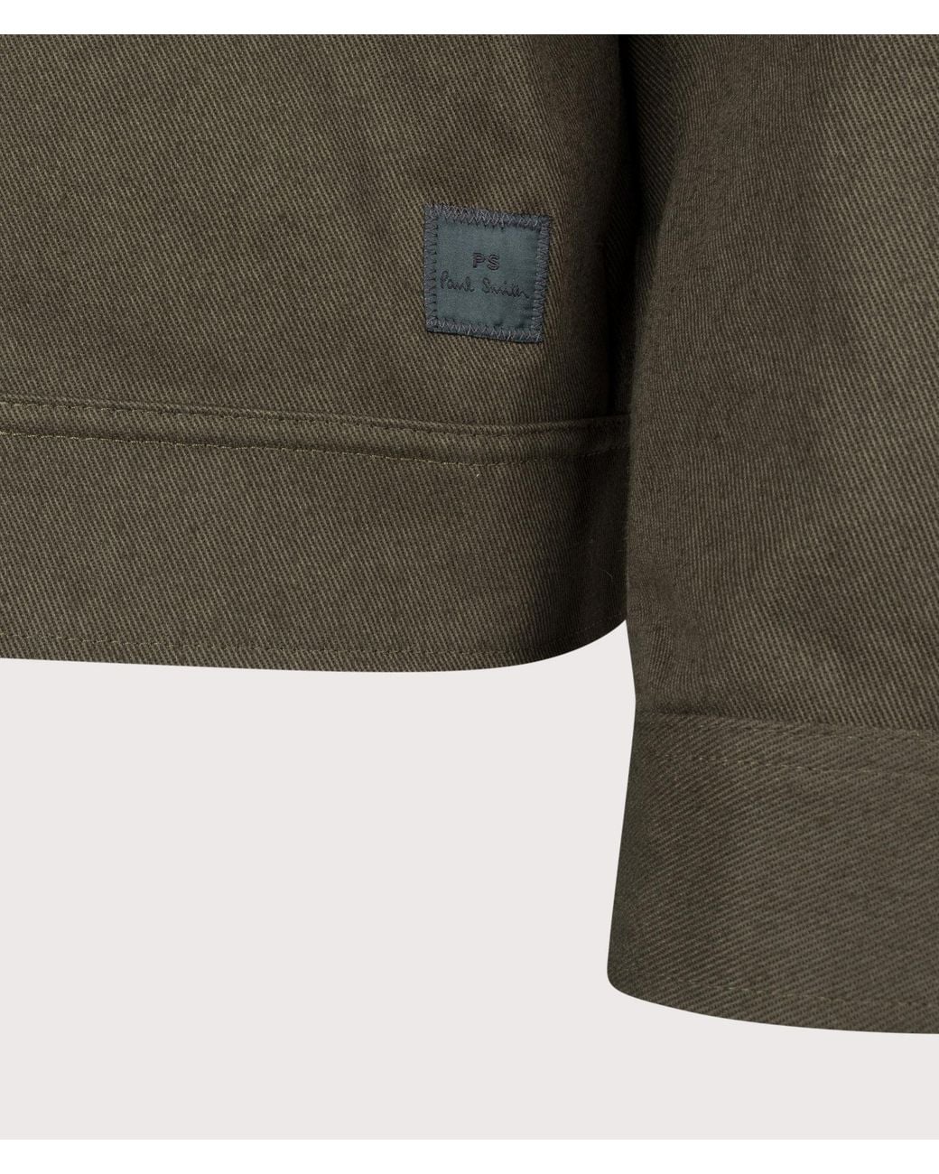 Paul Smith Green Regular Fit Cotton Twill Overshirt for men