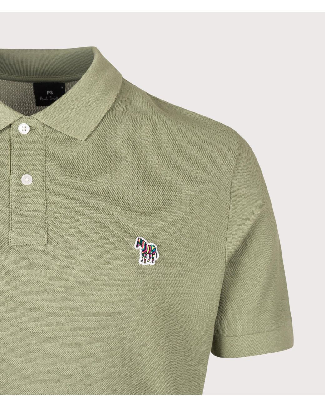 Paul Smith Green Regular Fit Zebra Polo Shirt for men