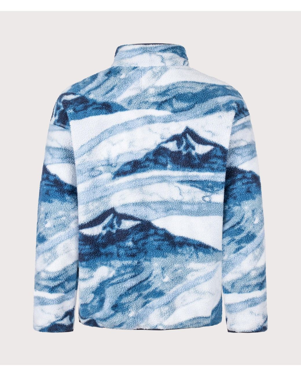 Columbia Blue Regular Fit Helvetia Ii Printed Half Snap Fleece for men