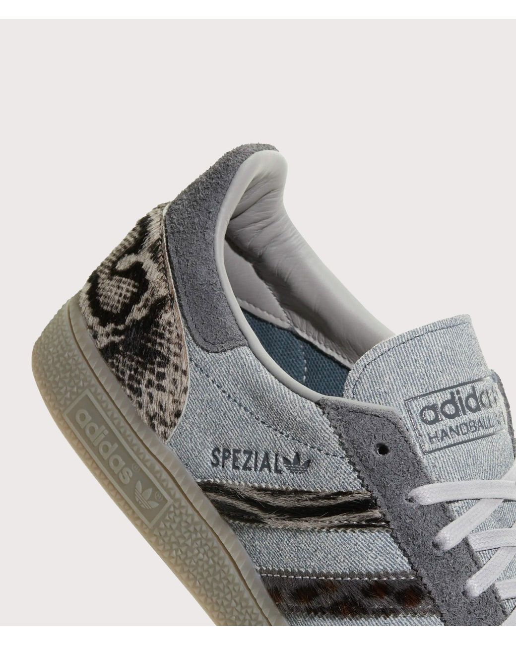 Adidas Gray Animal Print Handball Spezial Trainers for men
