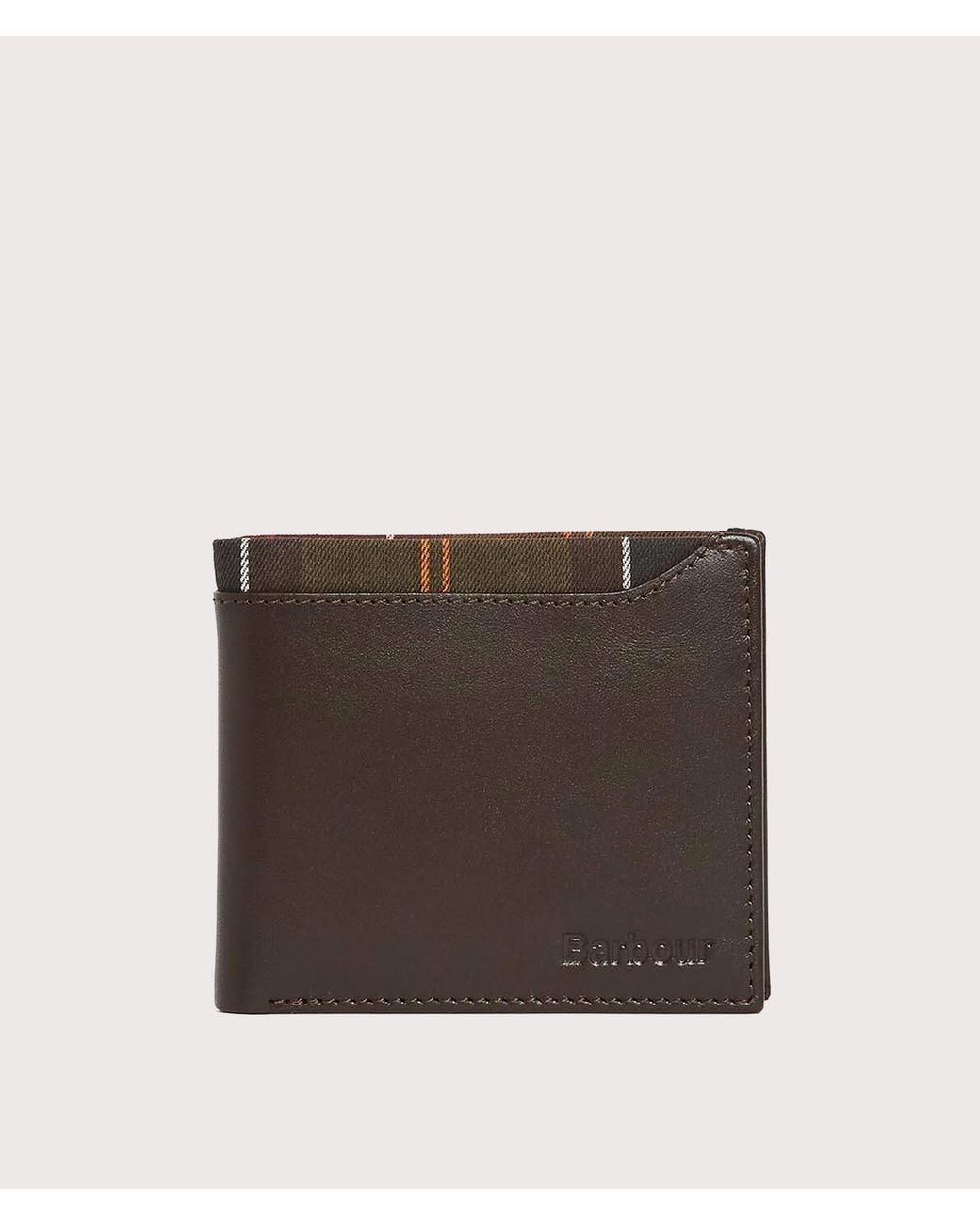 Barbour Brown Brodick Billfold Wallet for men