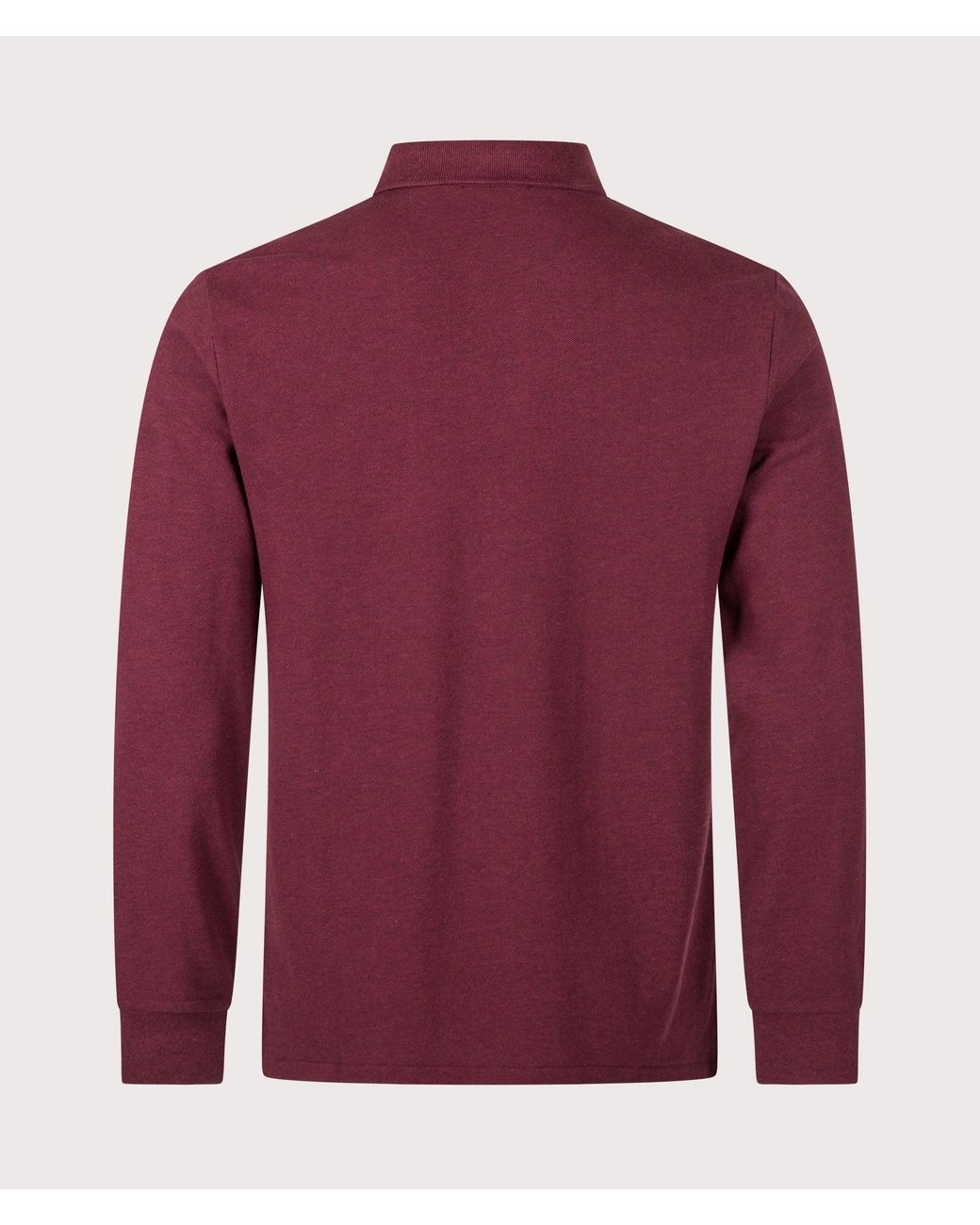 Polo Ralph Lauren Red Custom Slim Fit Long Sleeve Polo Shirt for men