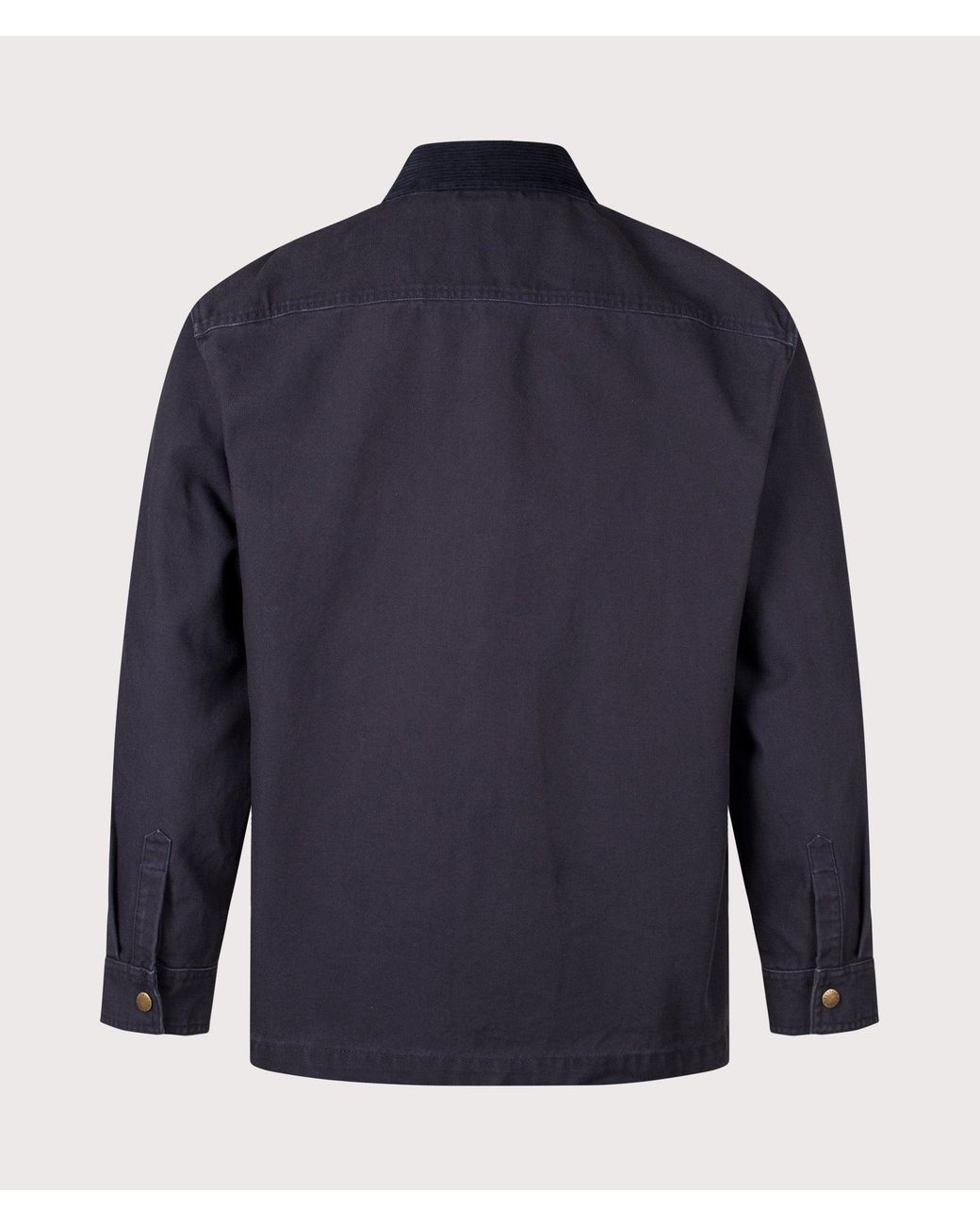 Barbour Blue Relaxed Fit Ursula Canvas Overshirt for men