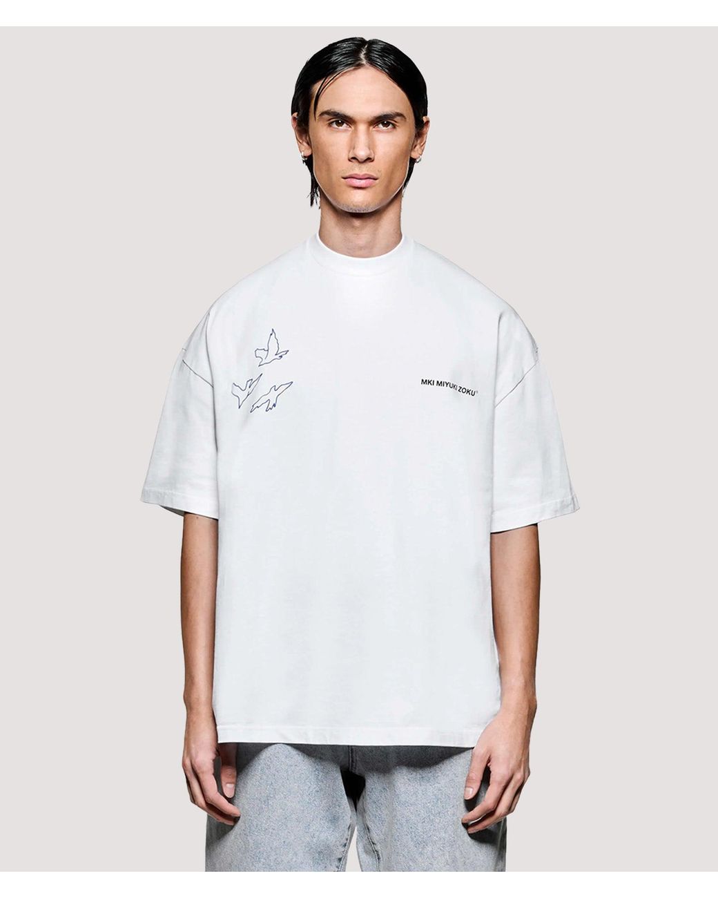 MKI Miyuki-Zoku White Box Fit Flight T-Shirt for men