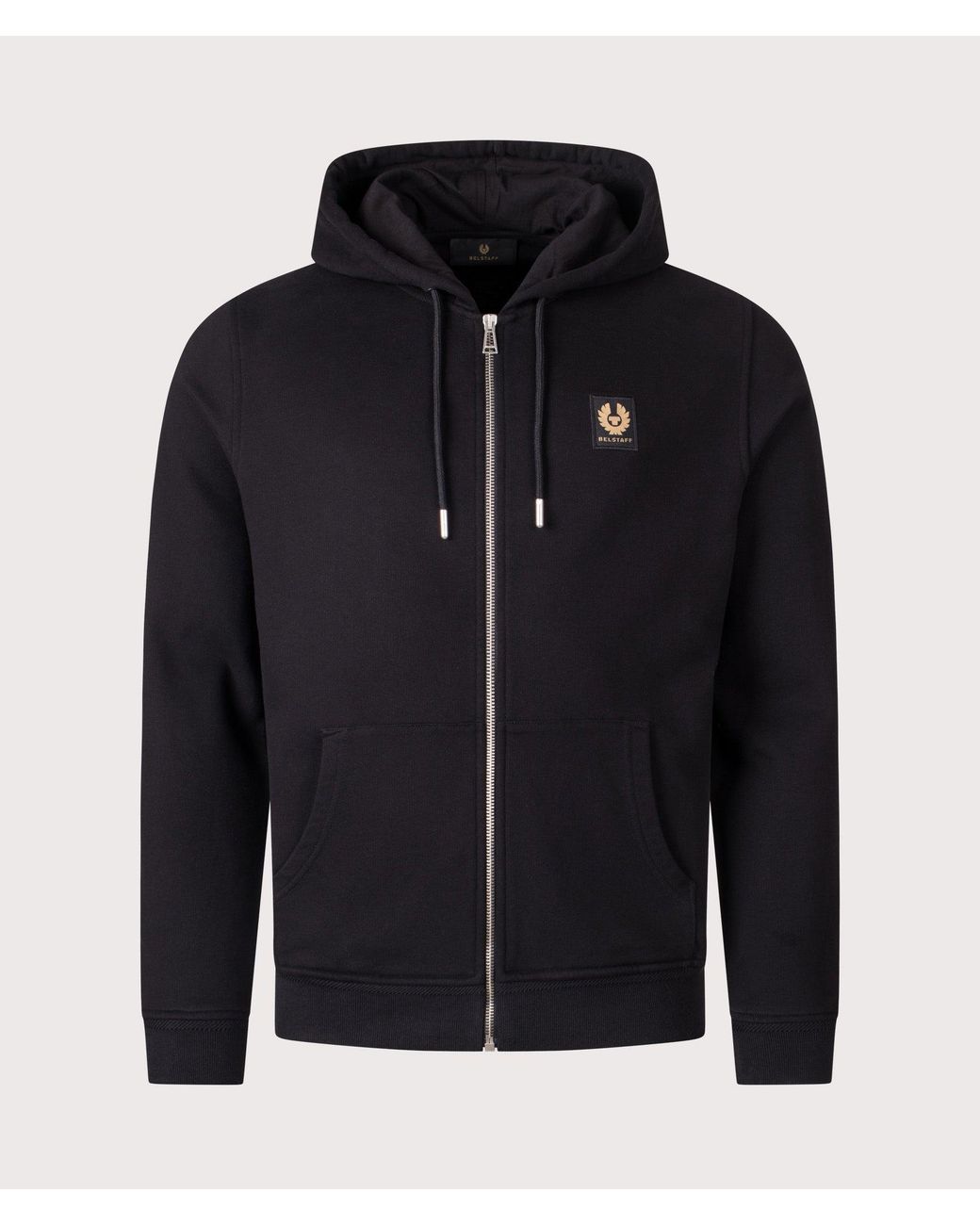 Belstaff Black Zip Through Hoodie for men