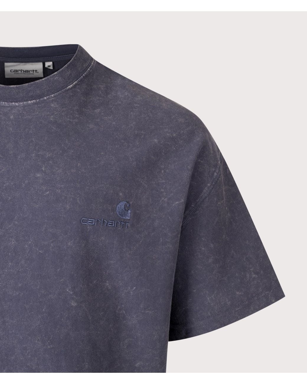 Carhartt Blue Boxy Loose Fit Lambert T-Shirt for men