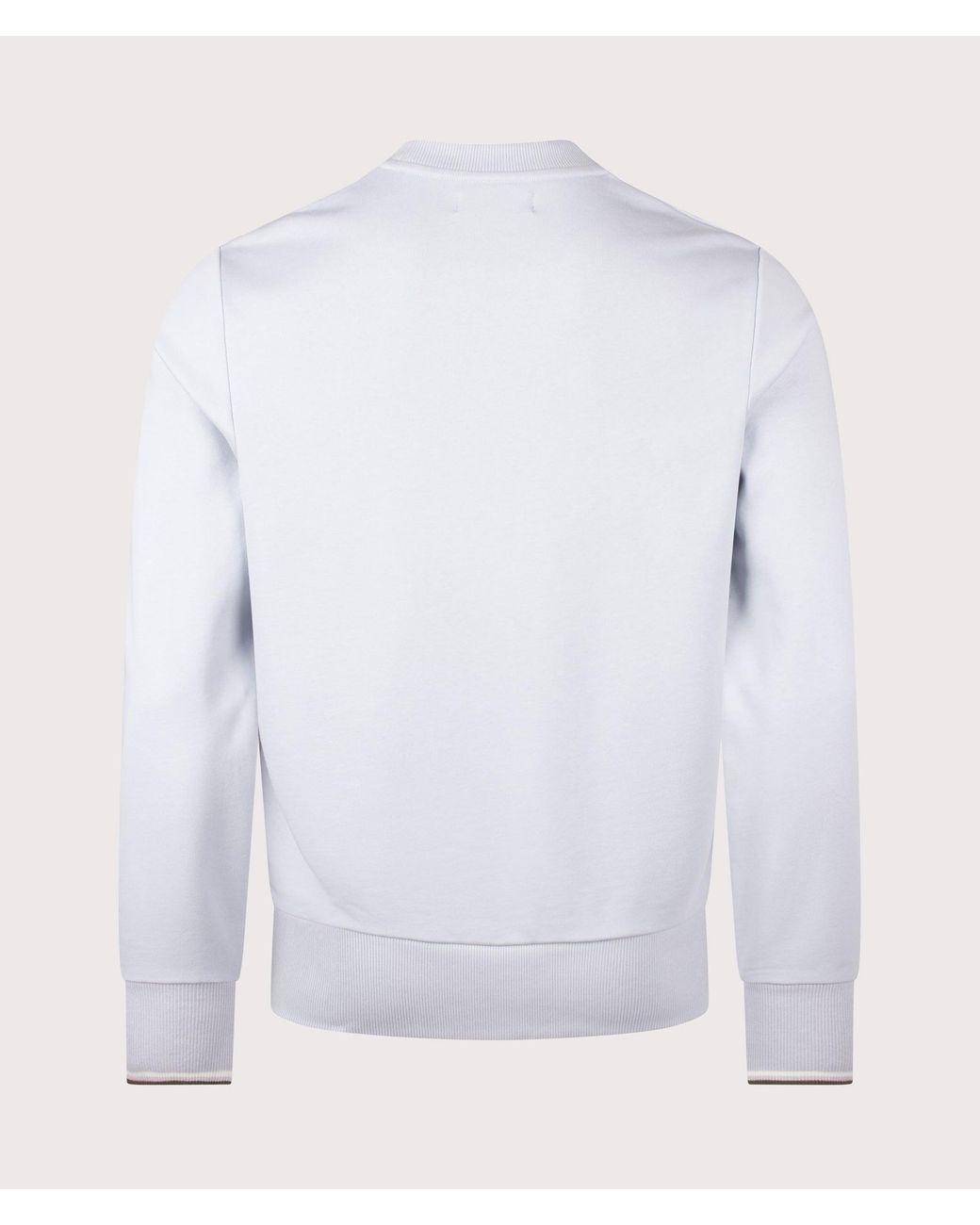 Fred Perry White Regular Fit Crew Neck Sweatshirt for men