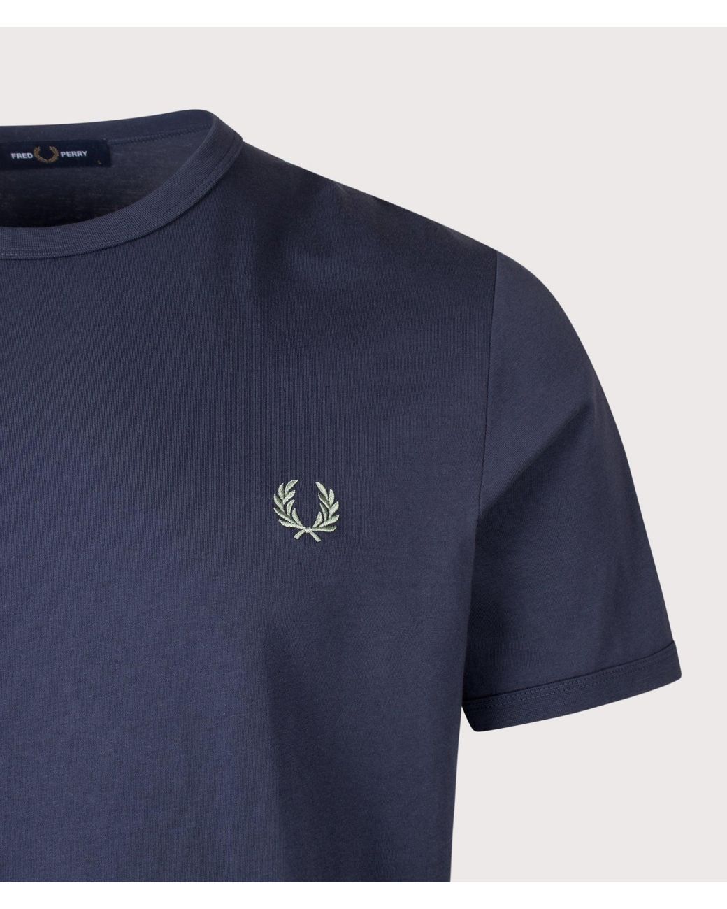 Fred Perry Blue Regular Fit Ringer T-Shirt for men