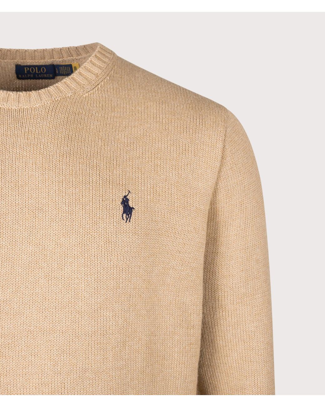 Polo Ralph Lauren Natural Regular Fit Cotton Crew Neck Jumper for men