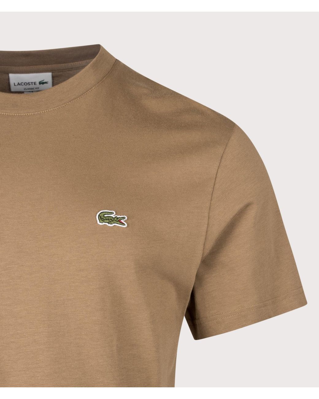 Lacoste Natural Regular Fit Cotton T-Shirt for men