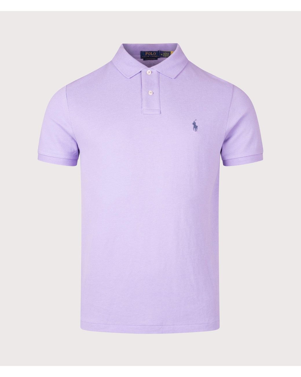 Polo Ralph Lauren Purple Custom Slim Fit Mesh Polo Shirt for men
