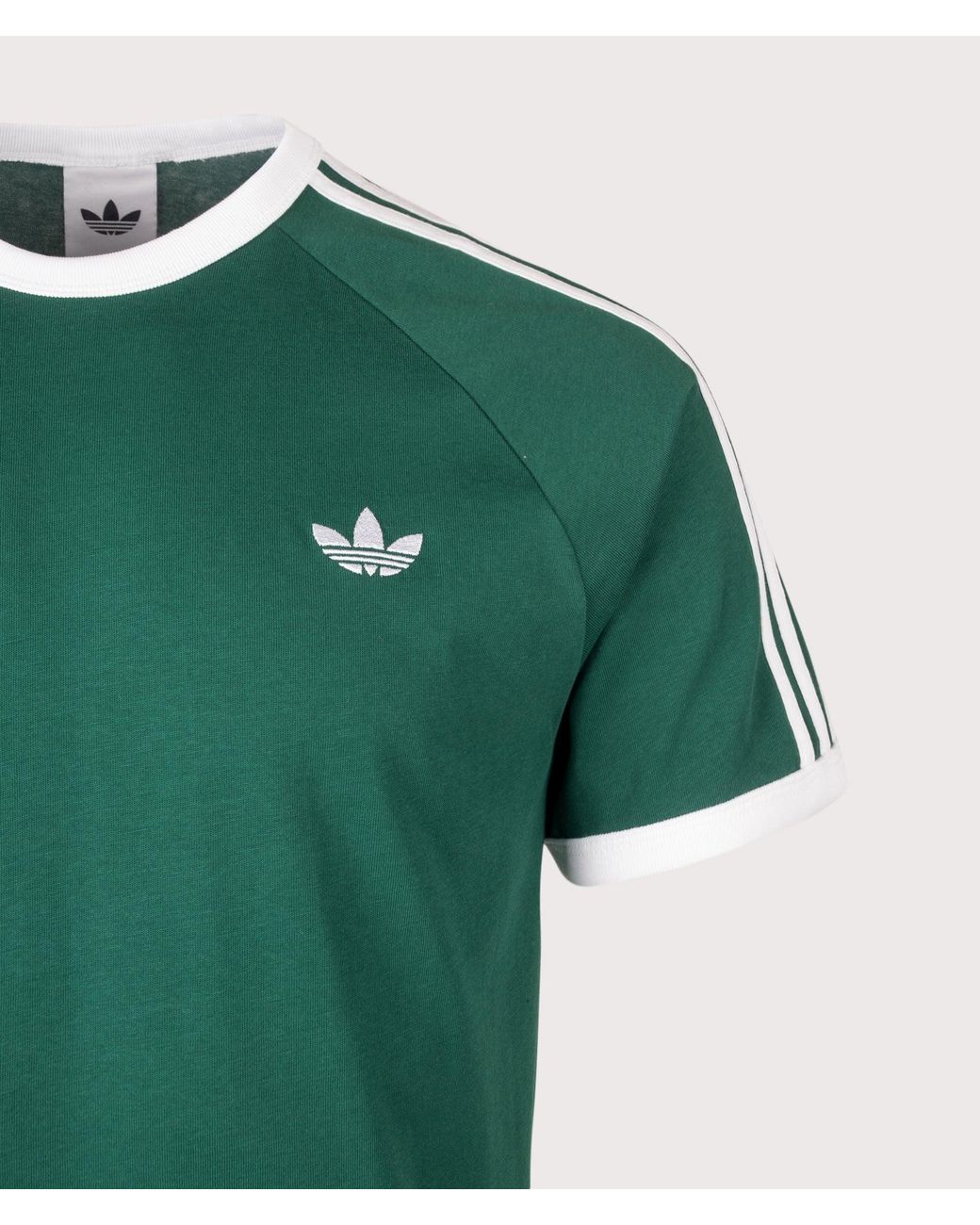 Adidas Originals Green 3 Stripes T-Shirt for men