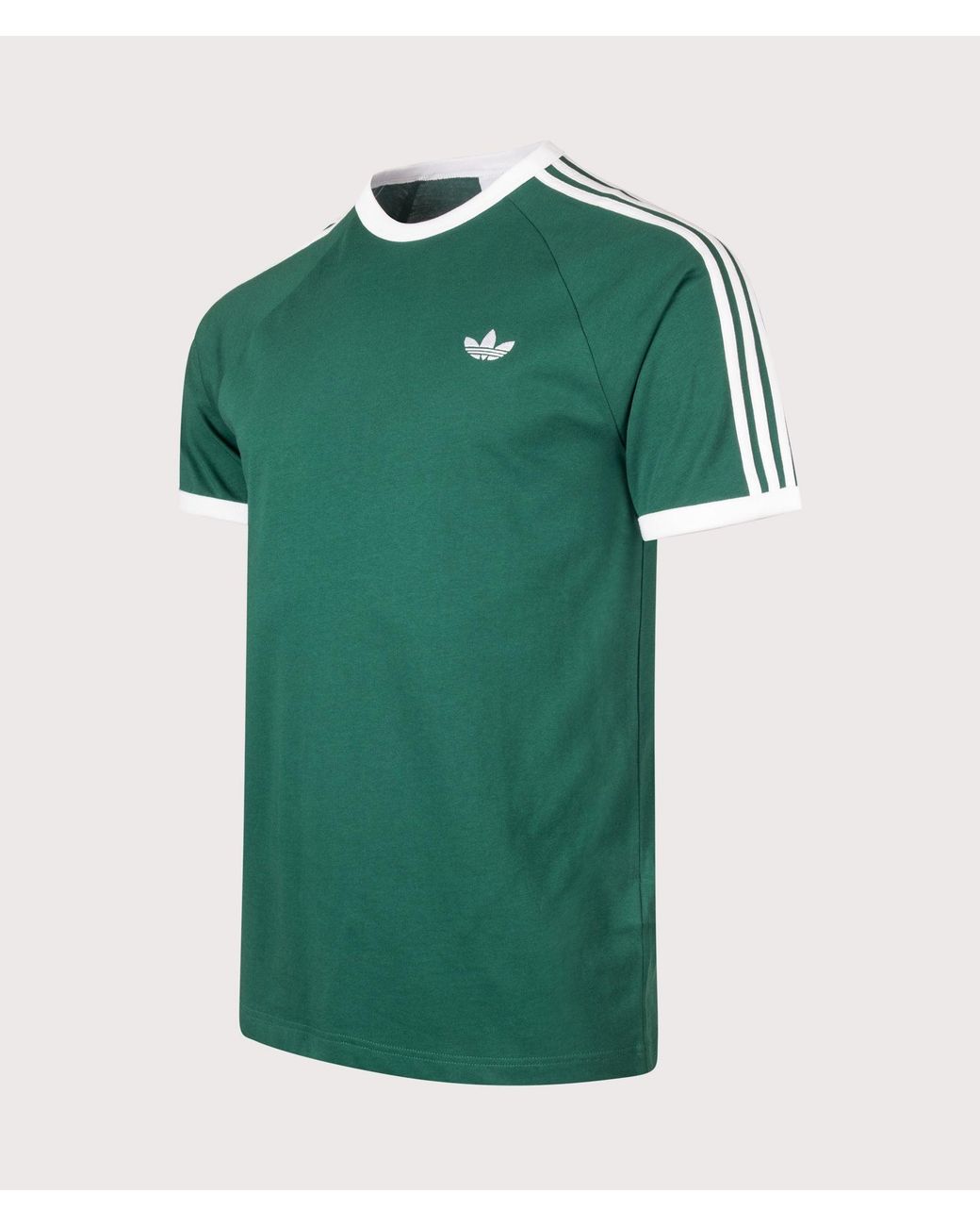 Adidas Originals Green 3 Stripes T-Shirt for men