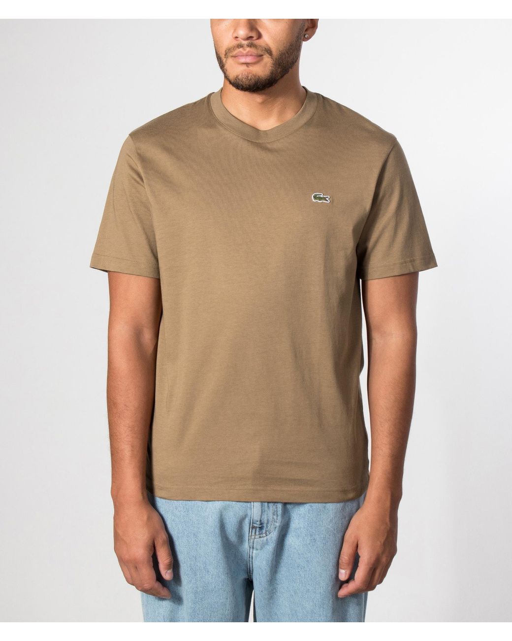Lacoste Natural Regular Fit Cotton T-Shirt for men