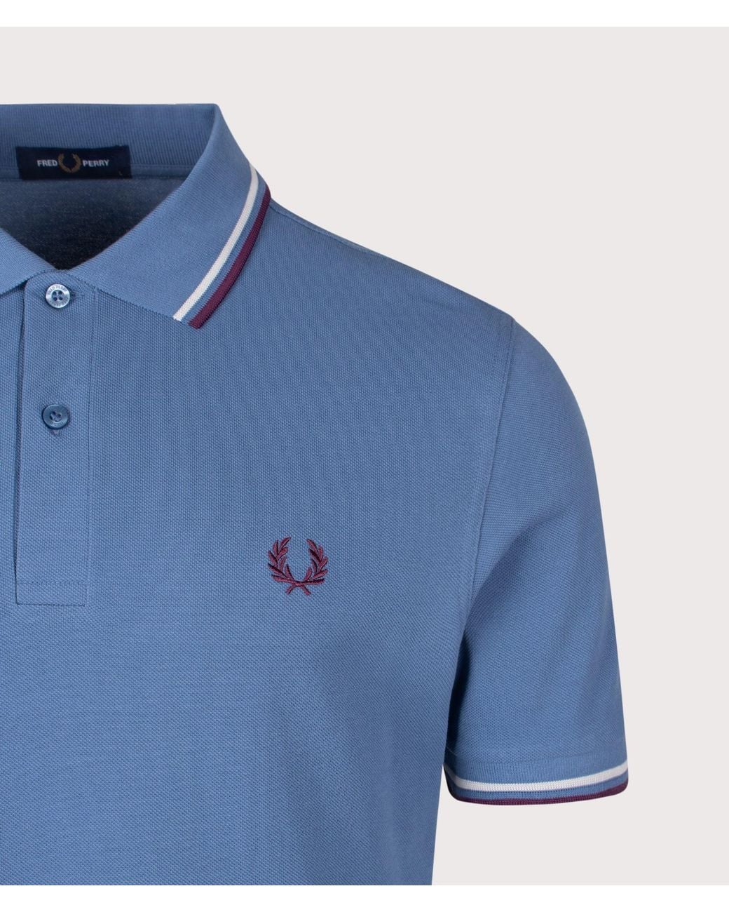 Fred Perry Blue Regular Fit Twin Tipped Shirt for men