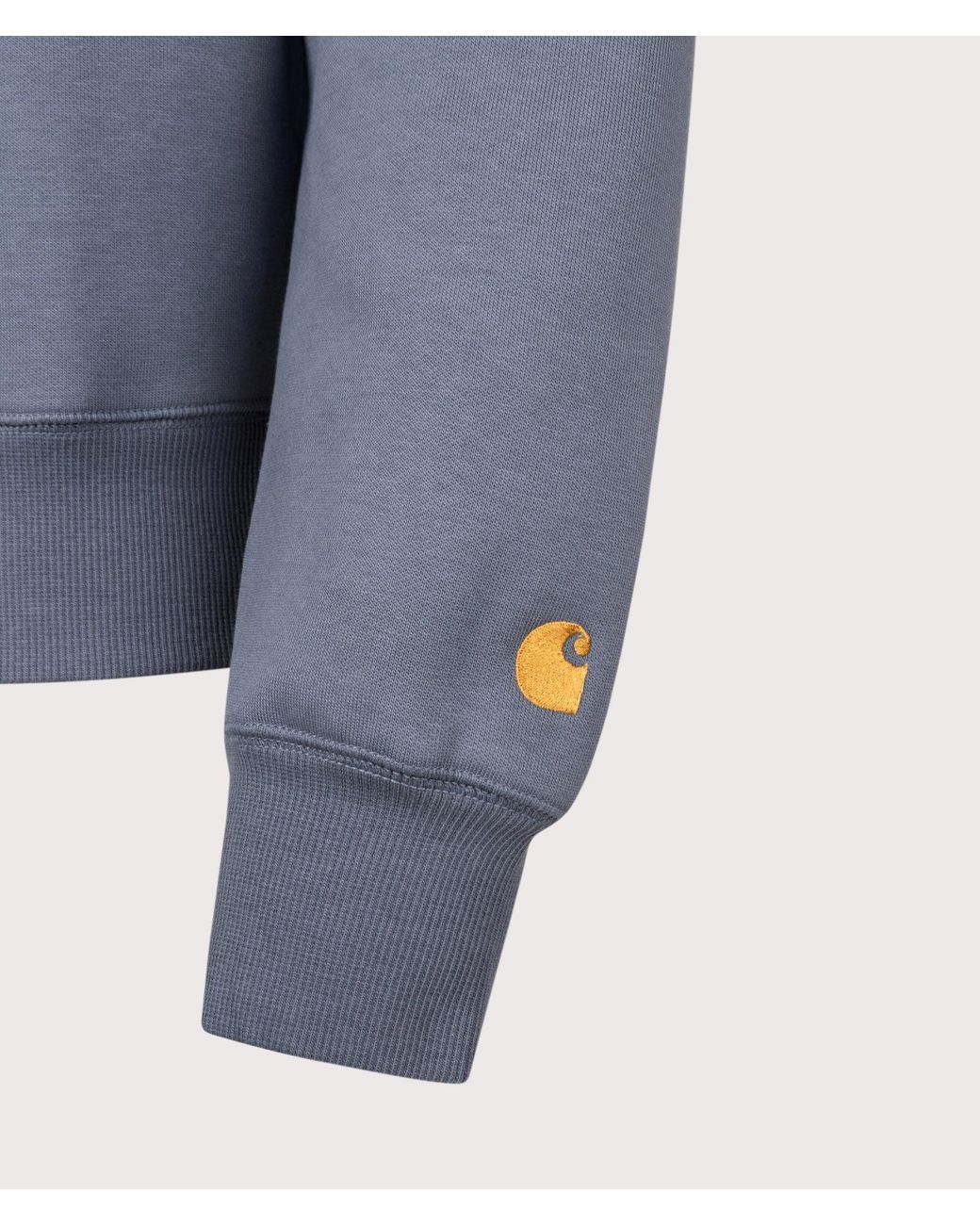 Carhartt Blue Regular Fit Chase Sweatshirt for men