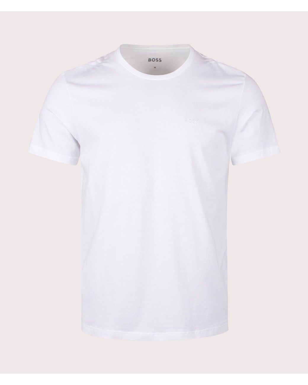 Boss White Regular Fit 3 Pack Lightweight T-Shirt for men