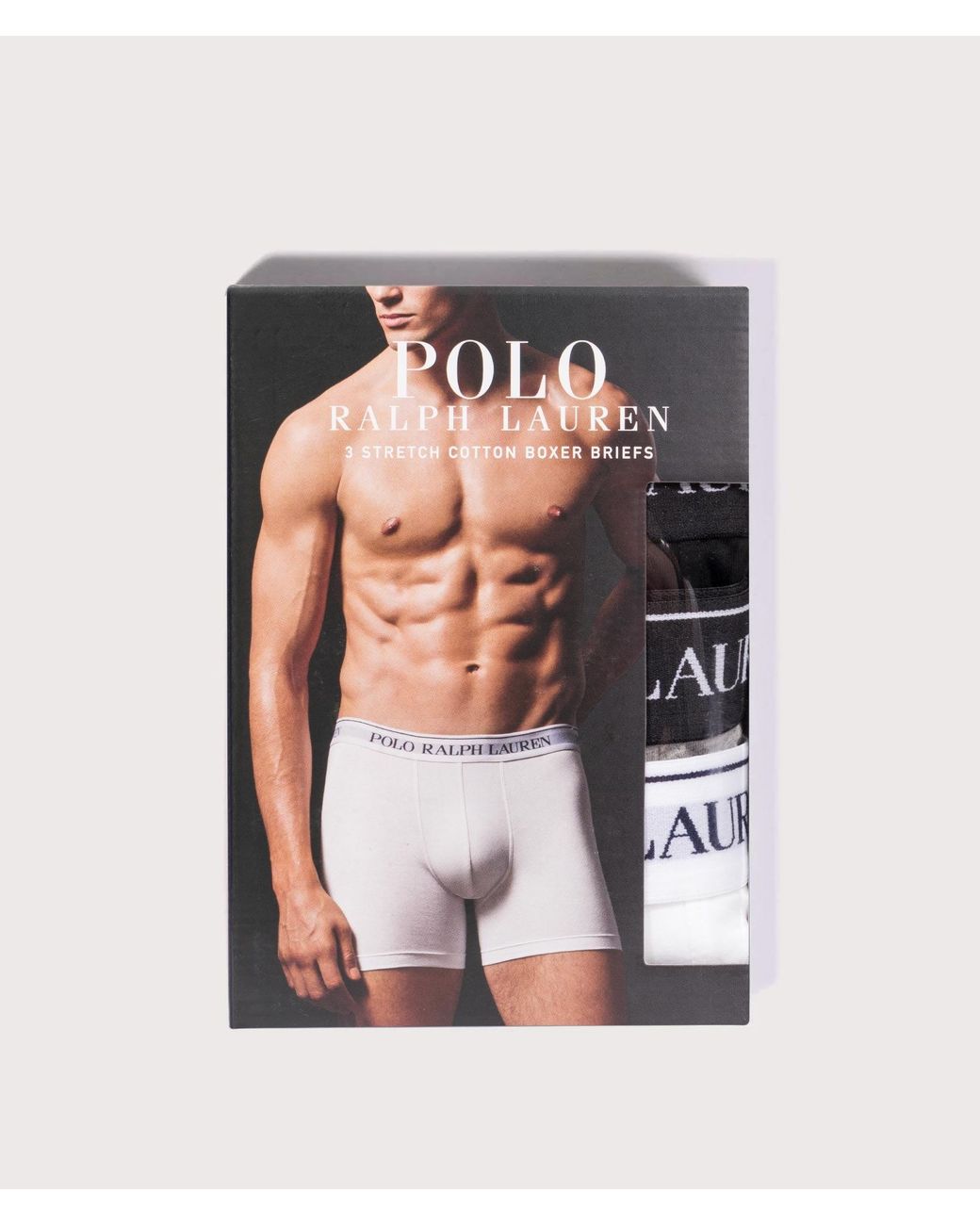 Polo Ralph Lauren White 3 Pack Stretch Cotton Trunks for men