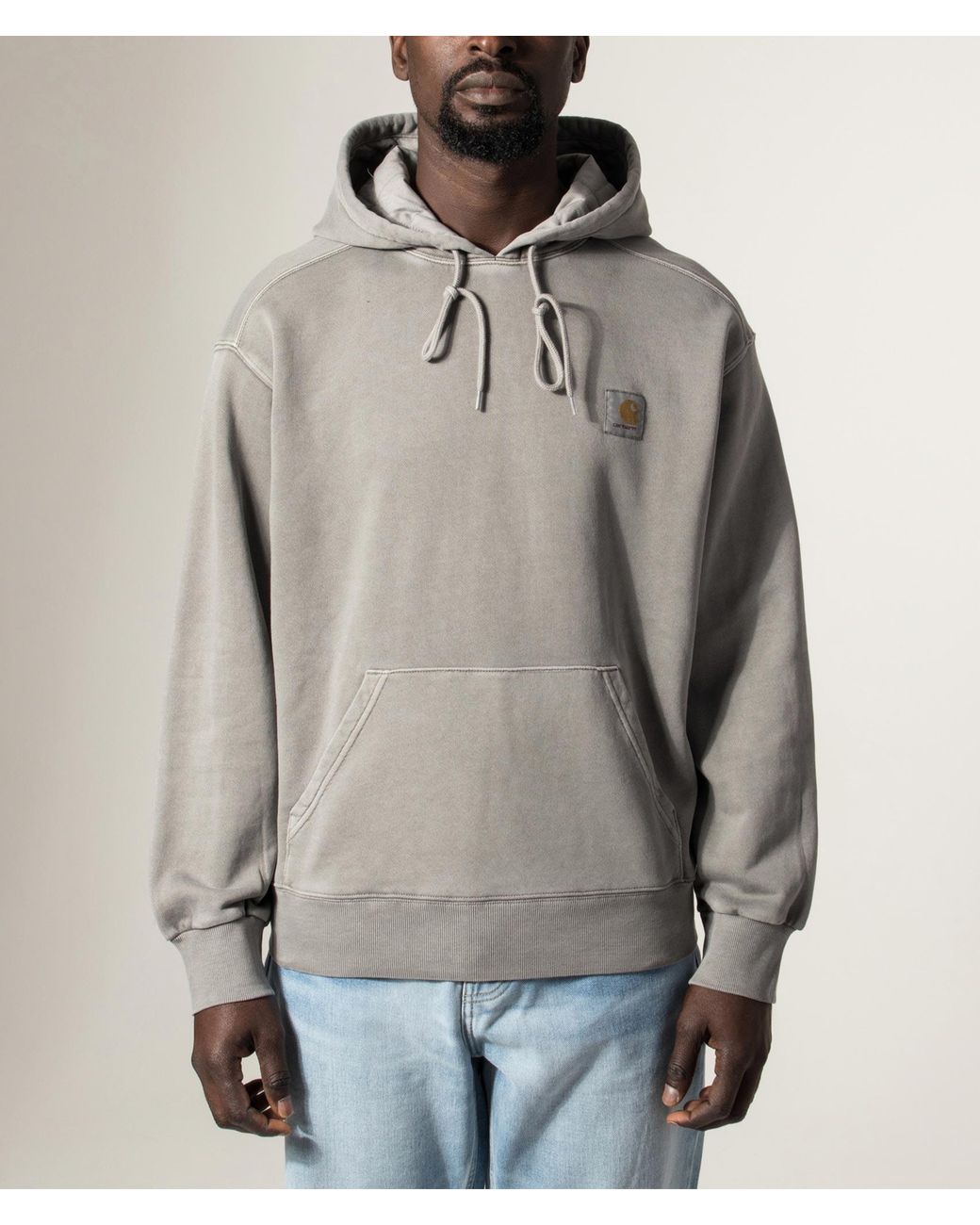 Carhartt Gray Balloon Fit Nelson Hoodie (Fits Big To Size) for men