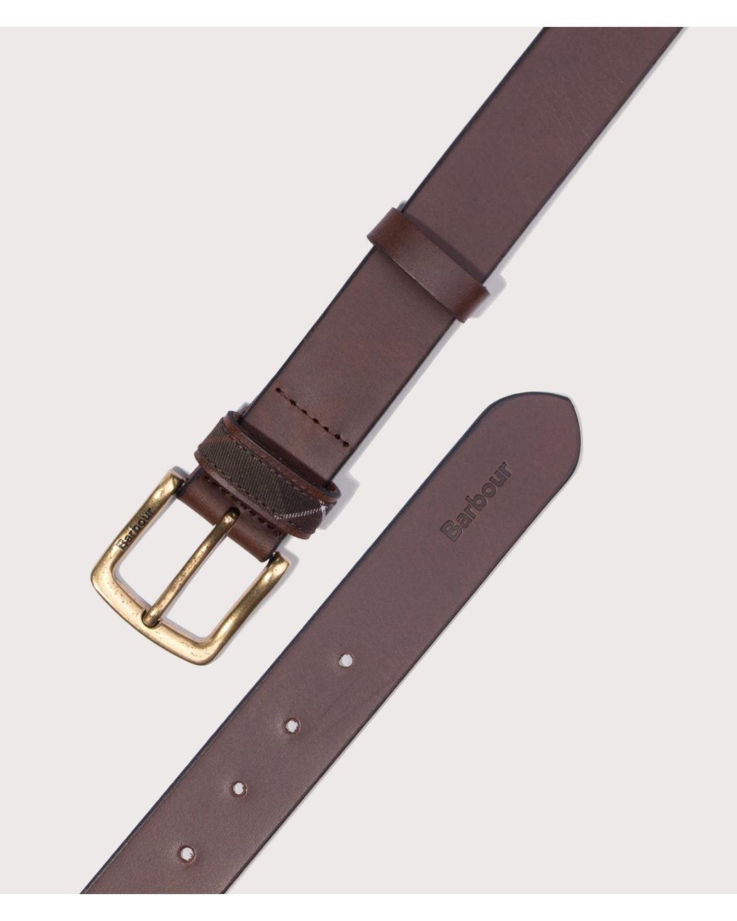 Barbour Brown Esk Leather Belt for men