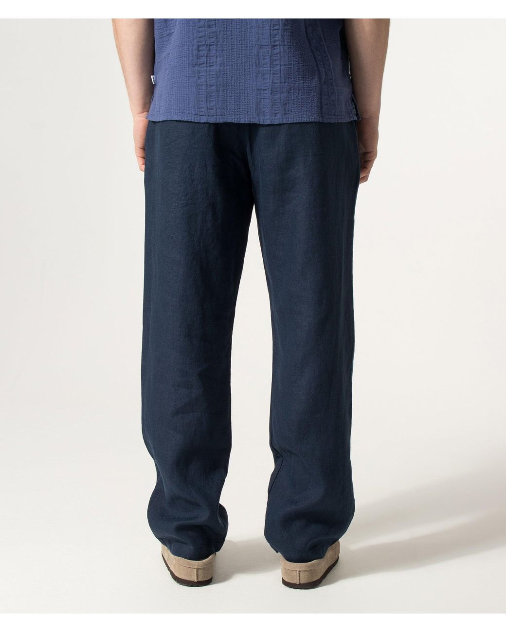 NN07 Blue Regular Fit Straight Leg Aden Chinos for men