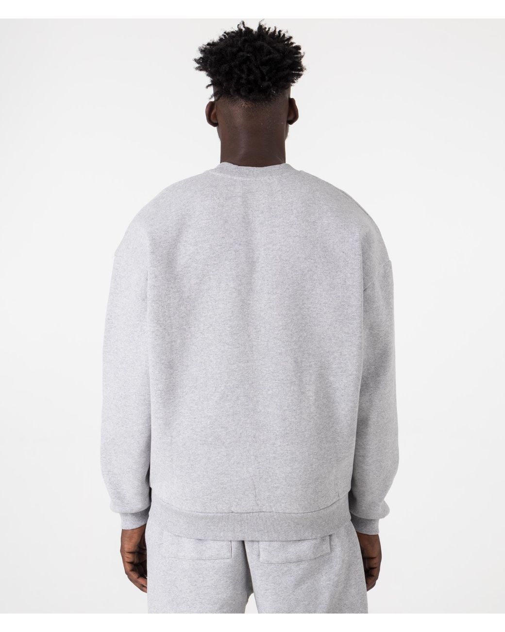 MKI Miyuki-Zoku White Oversized Uniform Crewneck Sweatshirt for men