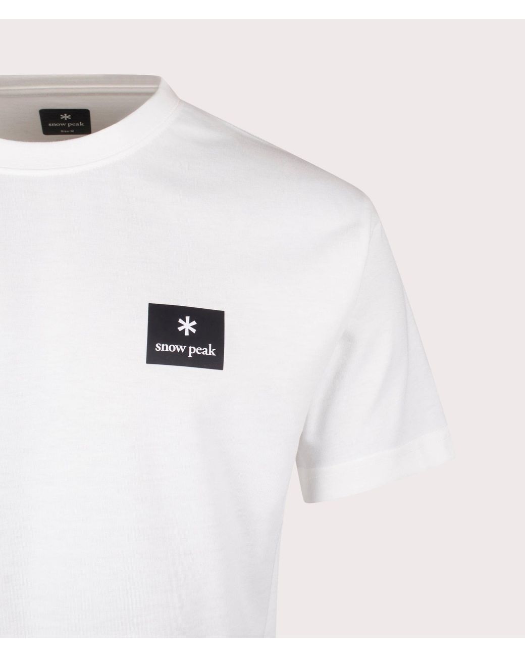 Snow Peak White New Standard Square Logo T-Shirt for men