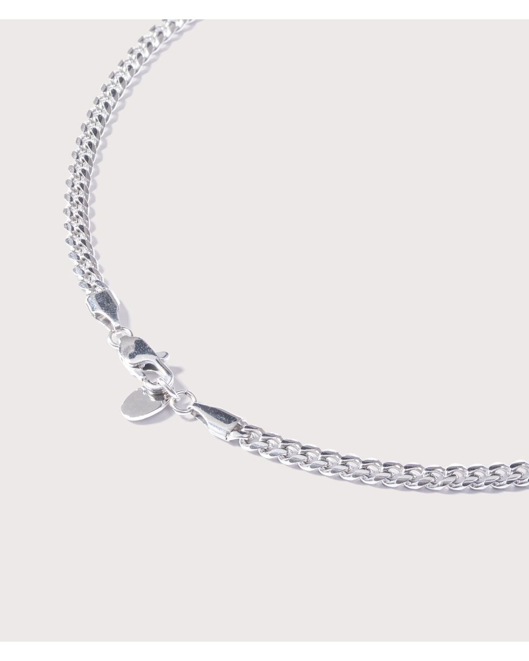Mysterious Jeweller White Stainless Steel Cuban Link Chain 4Mm 22&Quot for men