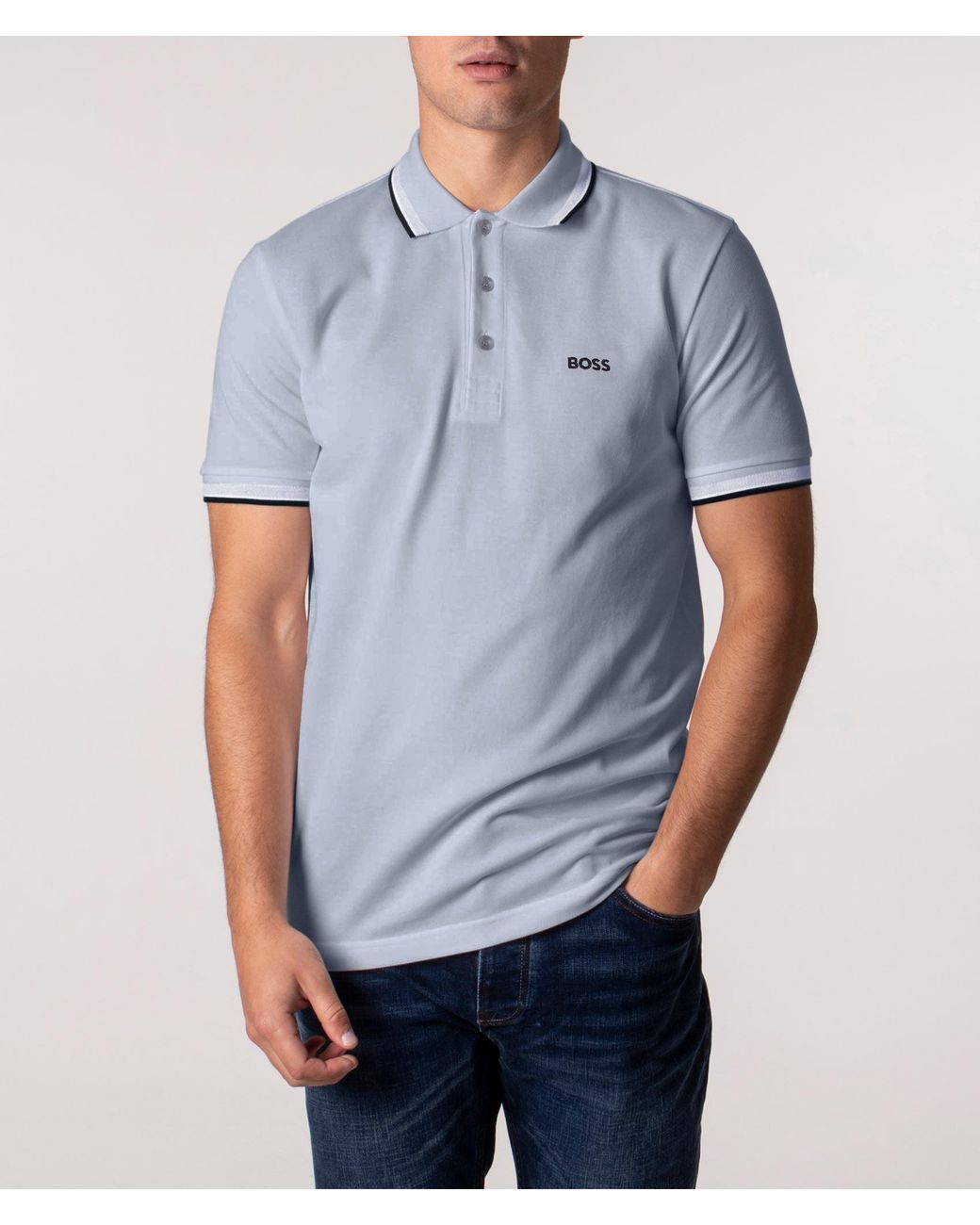 Boss Blue Regular Fit Paddy Polo Shirt for men