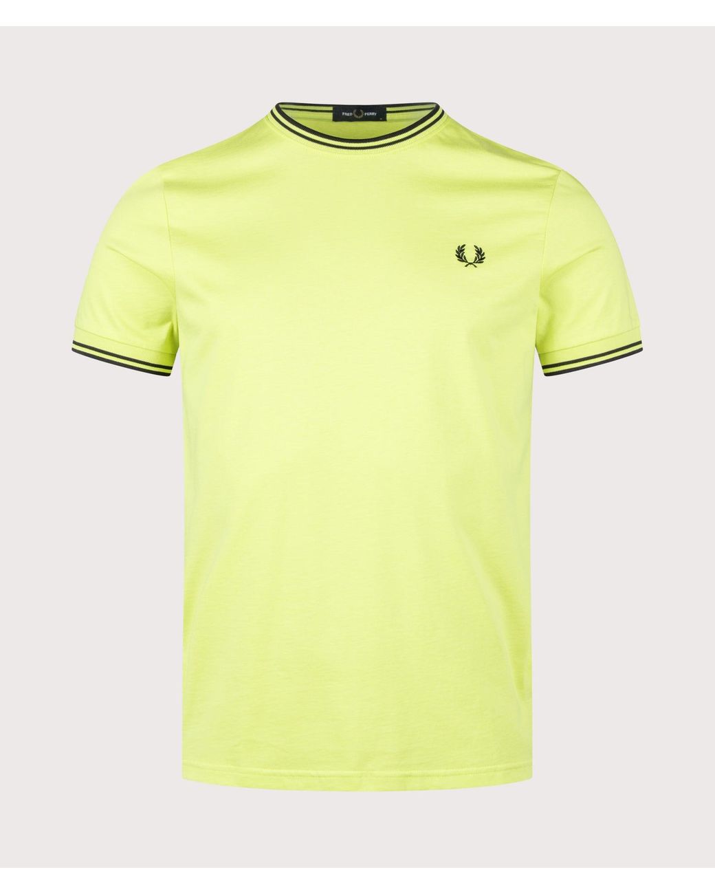 Fred Perry Yellow Regular Fit Twin Tipped T-Shirt for men