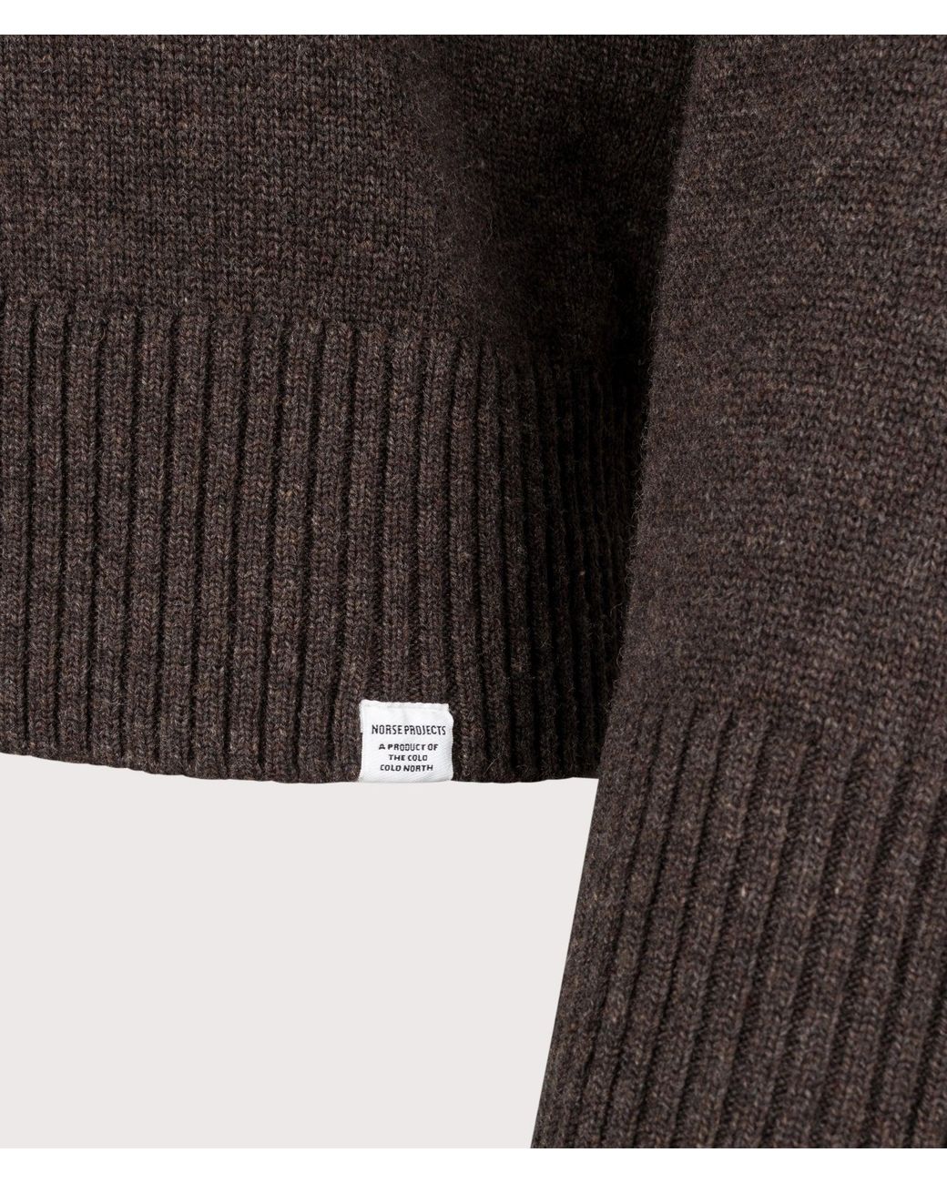 Norse Projects Gray Relaxed Fit Ristinge Long Sleeve Merino Knitted Polo Shirt for men