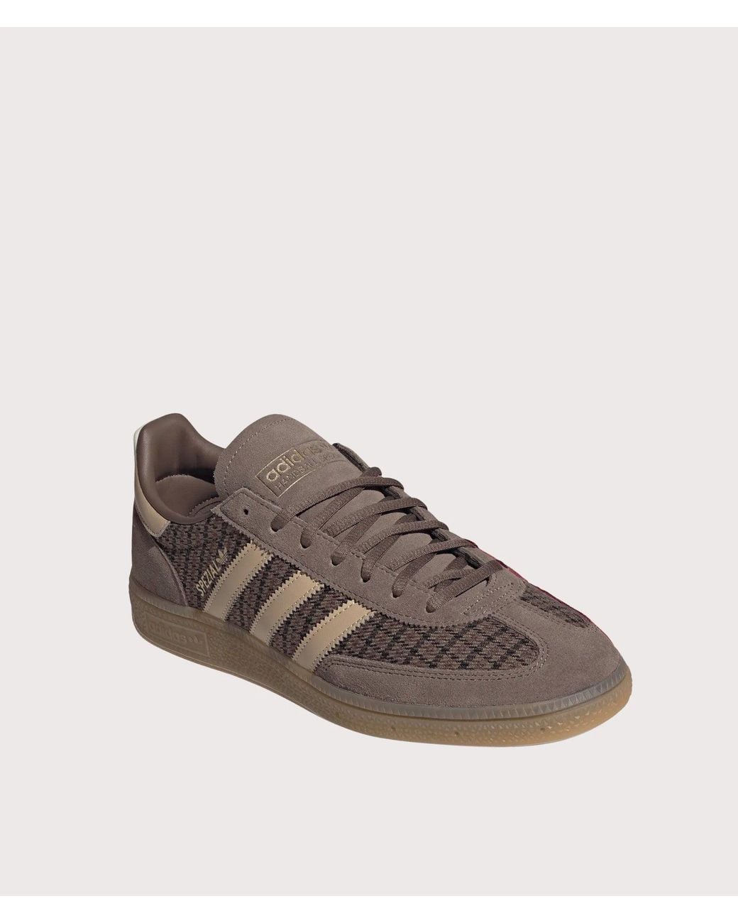 Adidas Originals Brown Houndstooth Handball Spezial Trainers for men