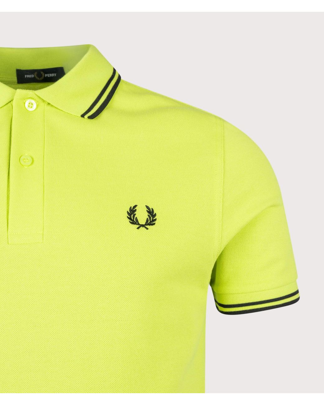 Fred Perry Yellow Regular Fit Twin Tipped Polo Shirt for men