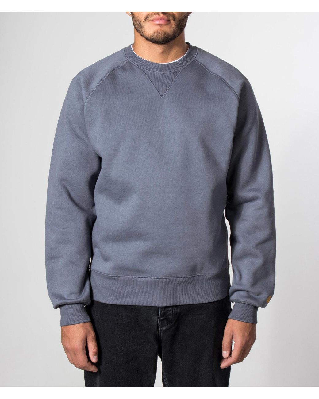 Carhartt Blue Regular Fit Chase Sweatshirt for men