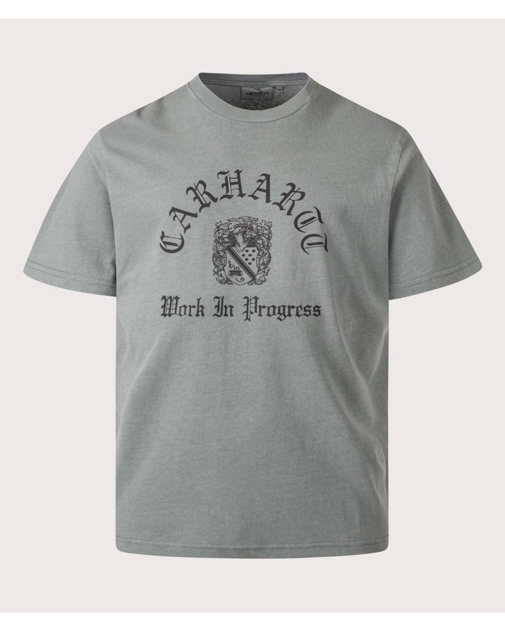 Carhartt Gray Loose Fit Coat Of Arms T-Shirt for men