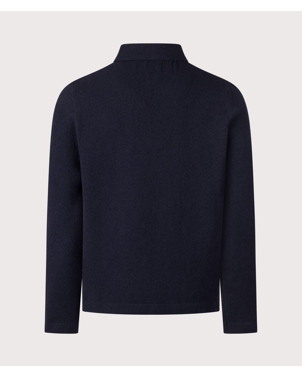 Barbour Blue Bearsted Knitted Quarter Zip Polo Shirt for men