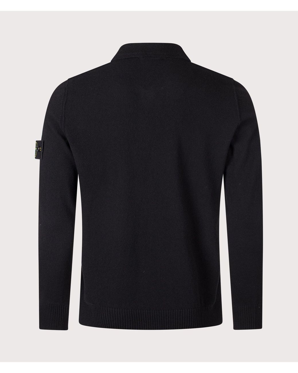 Stone Island Blue Loose Fit Light Rws Geelong Wool Polo Collar Jumper for men