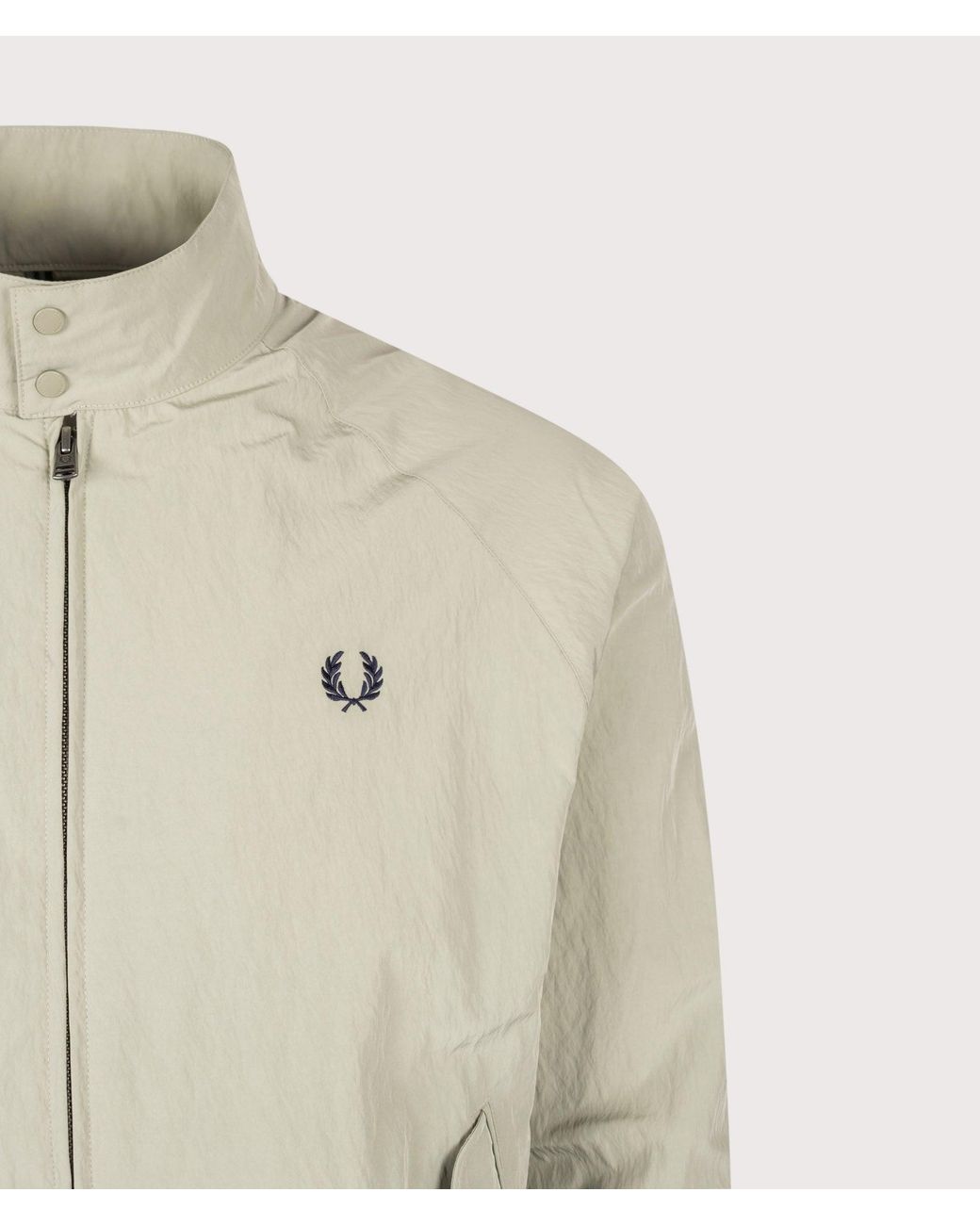 Fred Perry Natural Regular Fit Crinkle Nylon Harrington Jacket for men