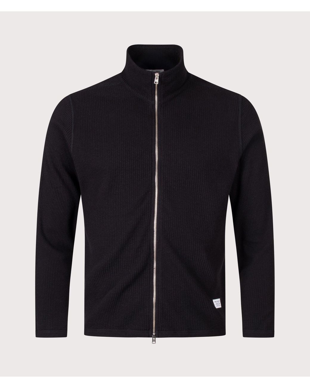 Norse Projects Blue Relaxed Fit Military Rib Zip Through Cardigan for men