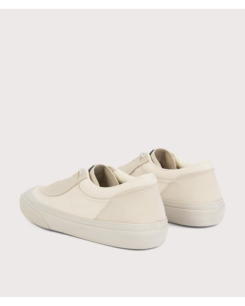 Stone Island Natural Canvas Suede Low Top Trainers for men