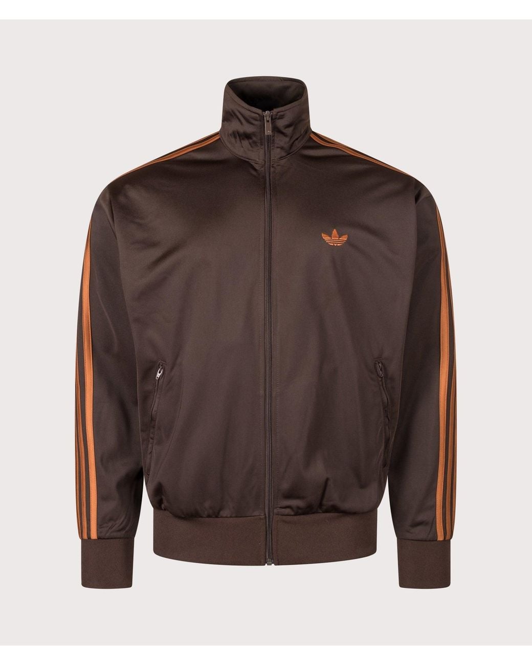 Adidas Originals Brown Loose Fit Firebird Track Top (Fits Big To Size) for men