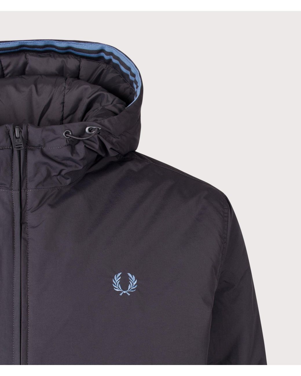 Fred Perry Blue Regular Fit Hooded Brentham Jacket for men