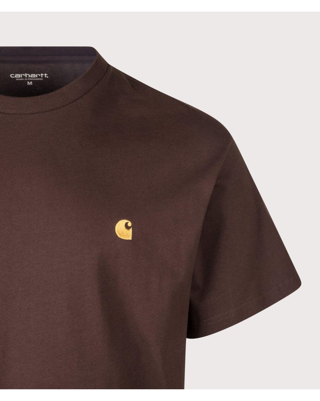 Carhartt Brown Loose Fit Chase T-Shirt for men