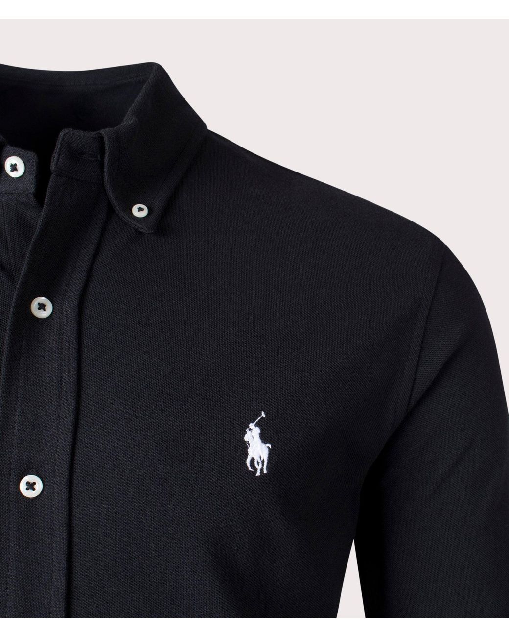 Polo Ralph Lauren Blue Featherweight Mesh Shirt for men