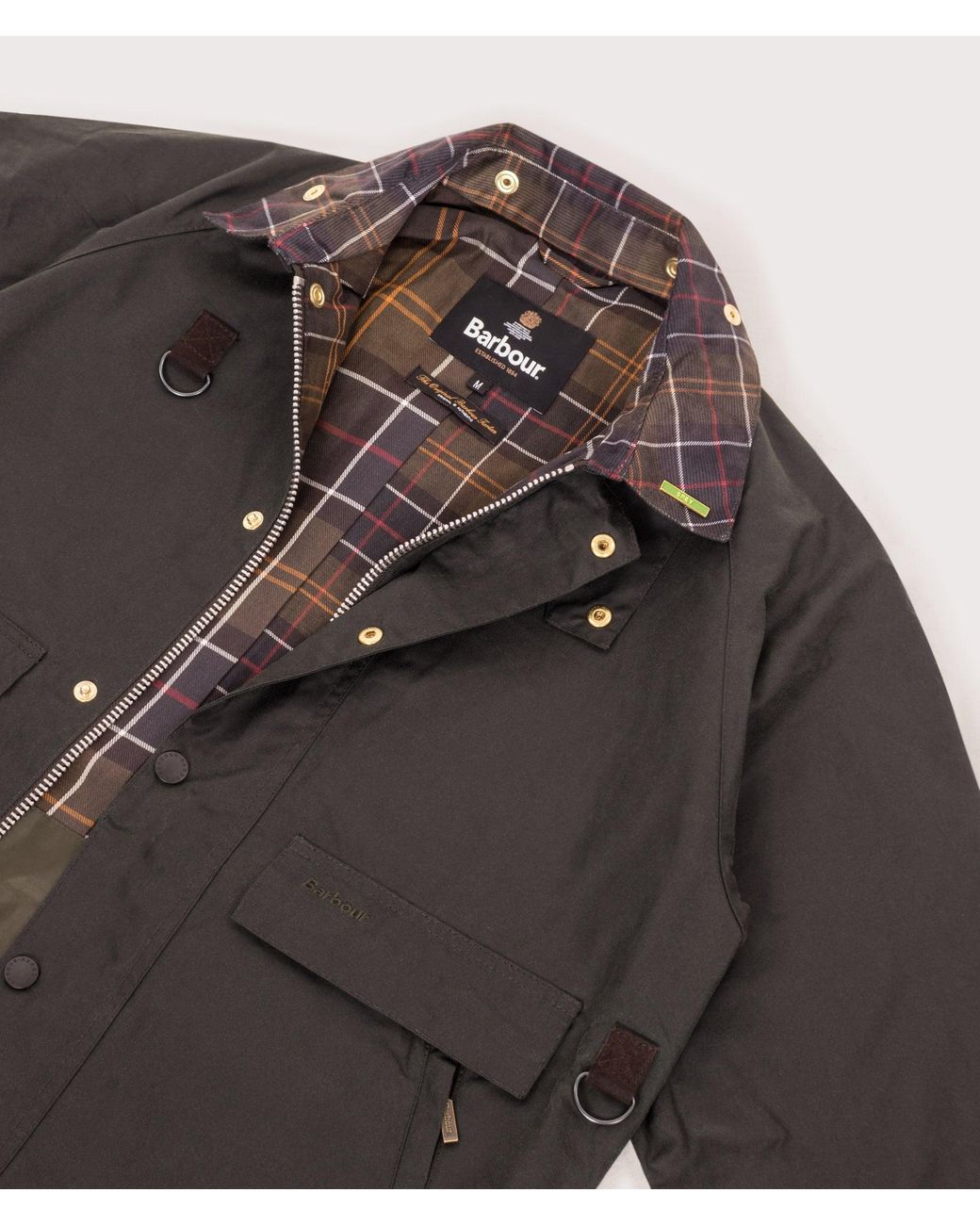 Barbour Gray Barbour Icons Spey Wax Jacket for men
