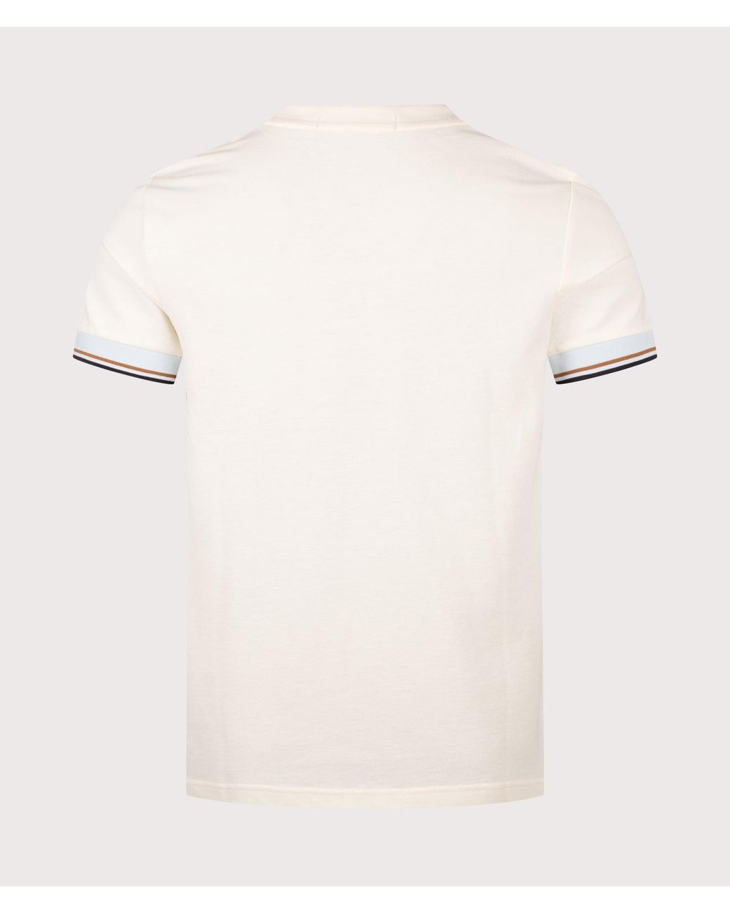 Fred Perry Natural Regular Fit Twin Tipped Cuff T-Shirt for men