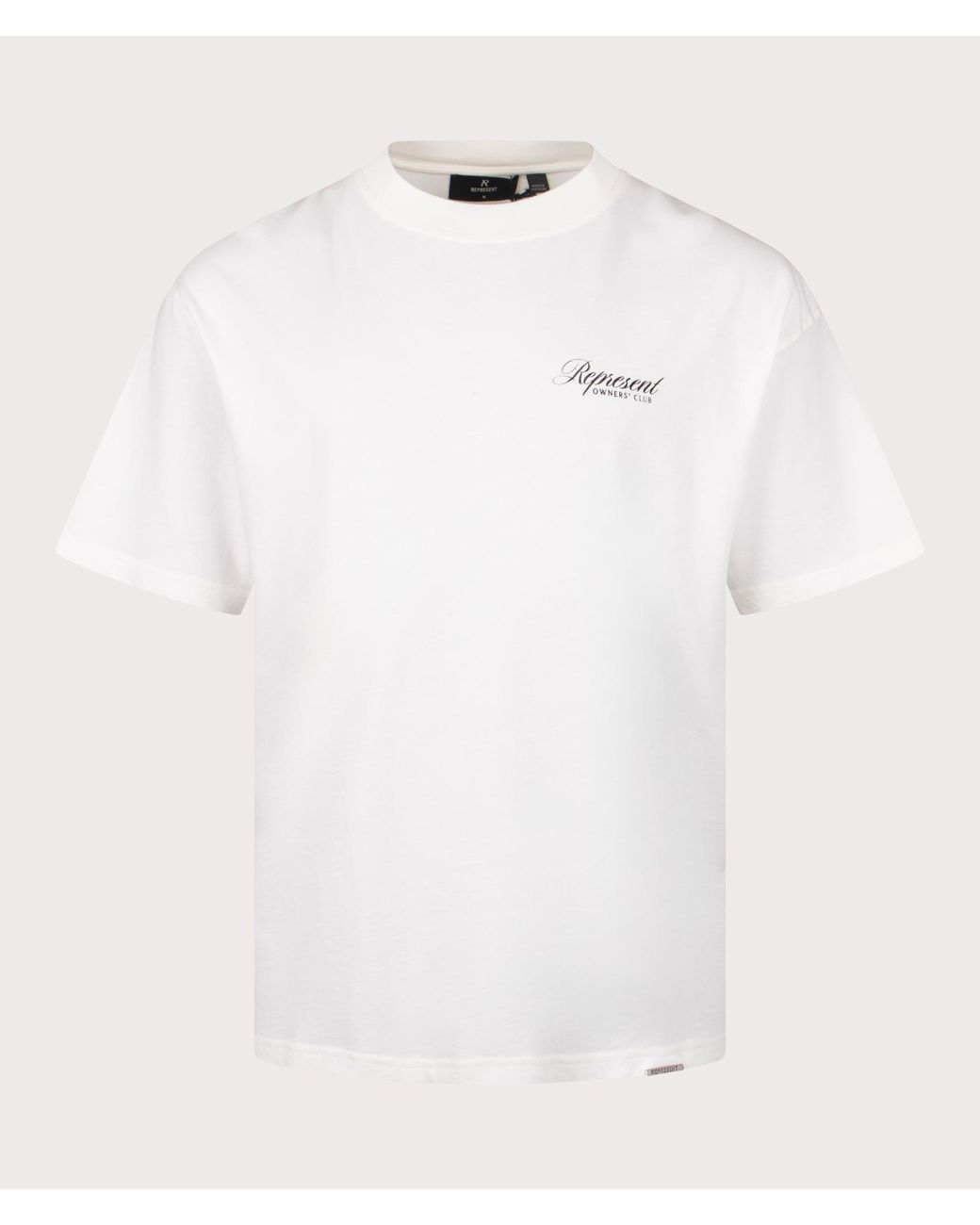 Represent Gray Oversized Owners Club Script T-Shirt for men