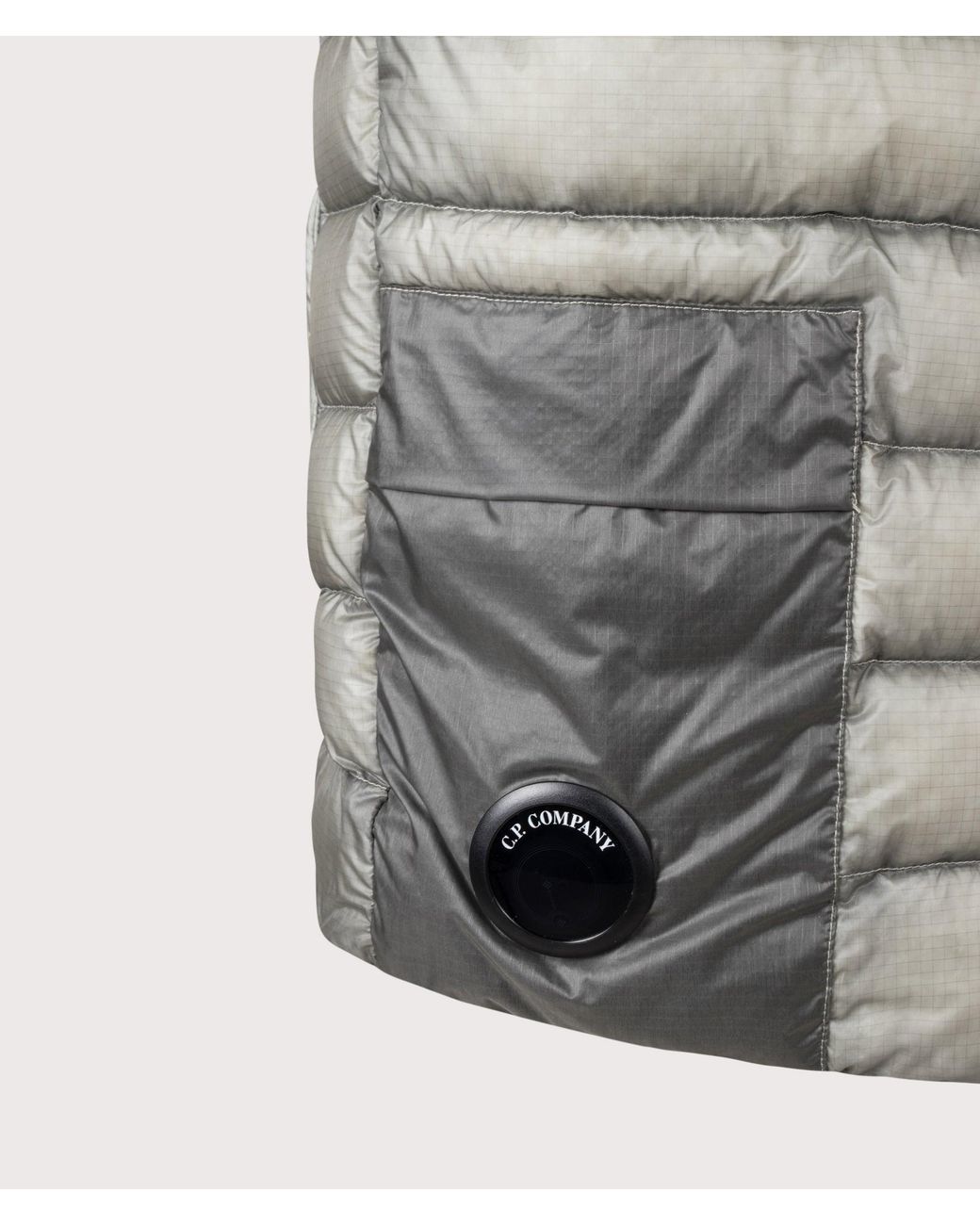 C P Company Gray D.D. Shell Down Gilet for men