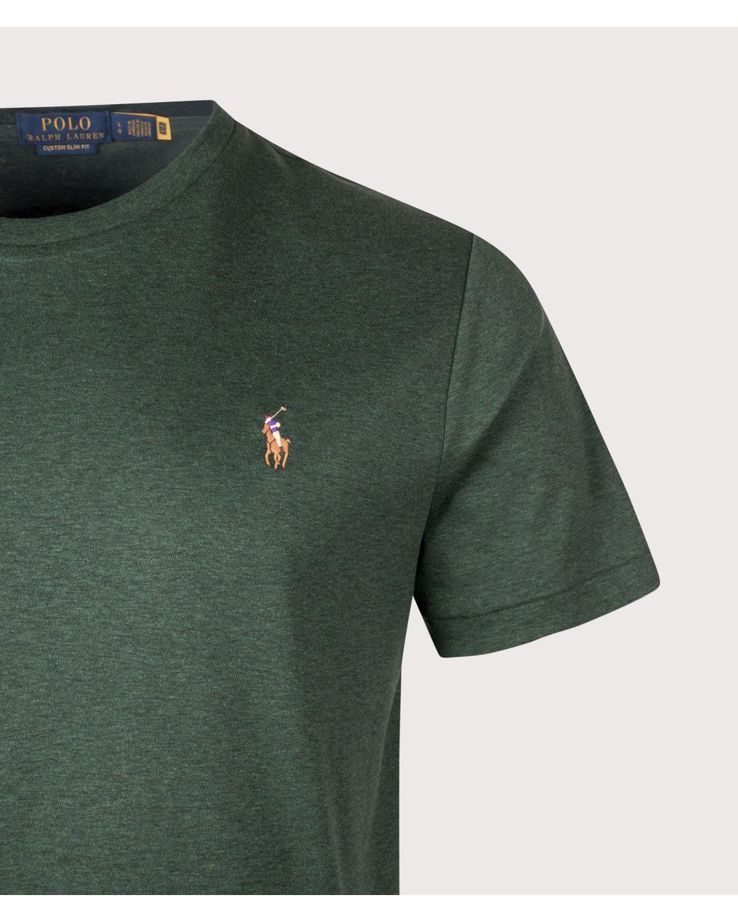 Polo Ralph Lauren Green Custom Slim Fit Pima T-Shirt for men