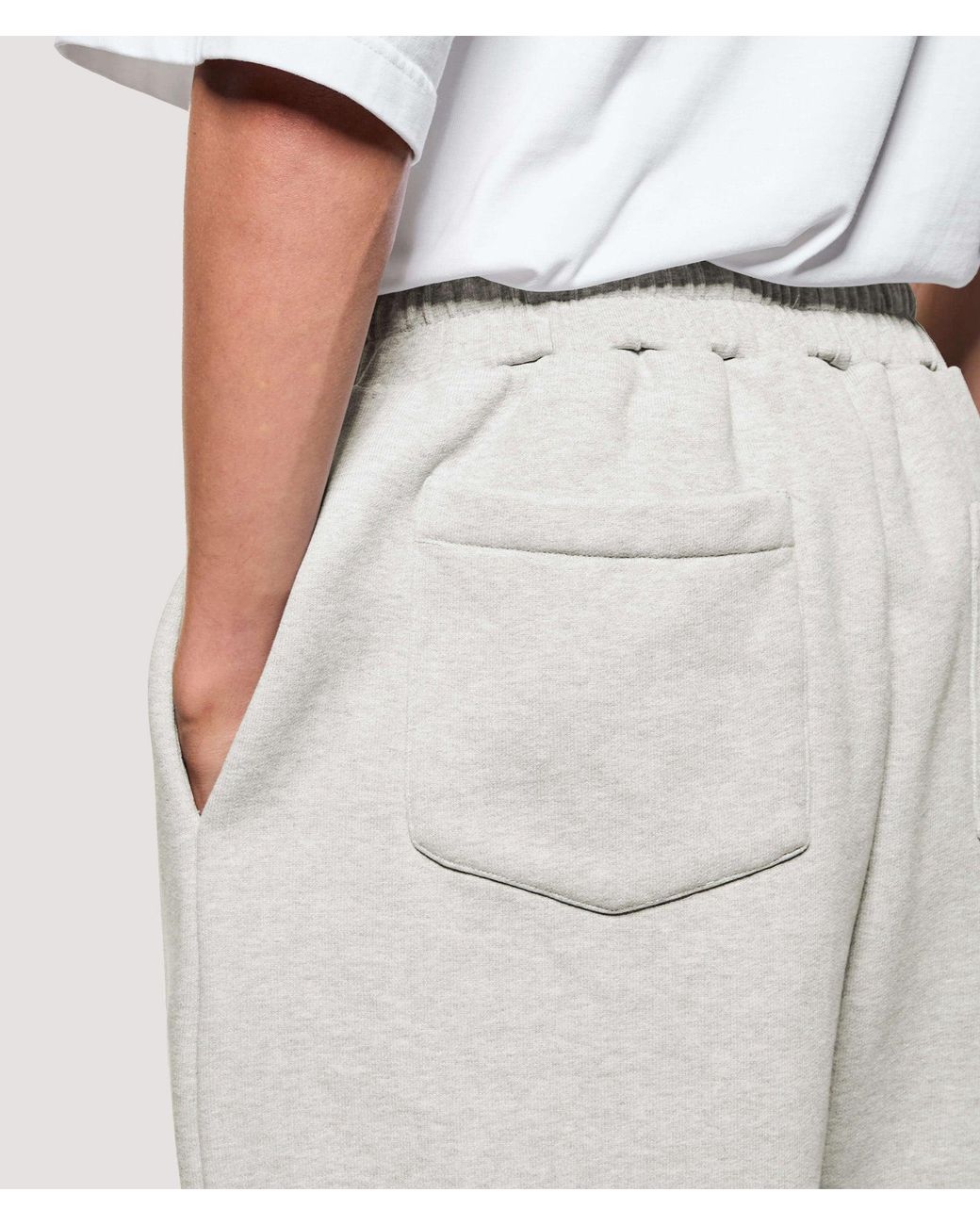 MKI Miyuki-Zoku Gray Relaxed Fit 800 Gsm Superweight Wide Leg Joggers for men